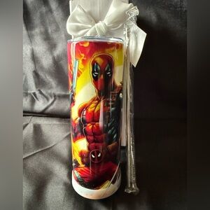 New Deadpool and Wolverine 20oz Tumbler with Lid, Straw and Straw Cleaner